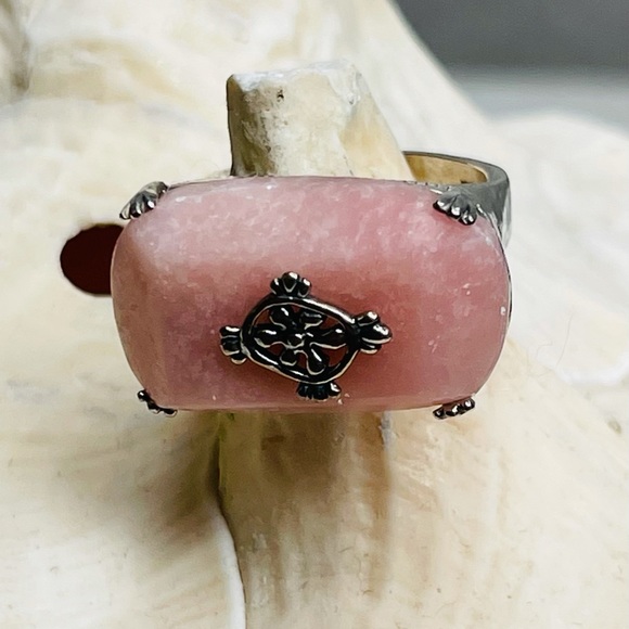Silpada Jewelry - SILPADA 925 Sterling Pink Soapstone Ring Size 7